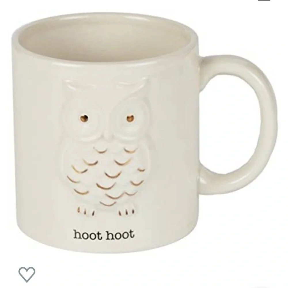 Disney's Animal Kingdom Owl hoot hoot coffee‎ Mug white gold